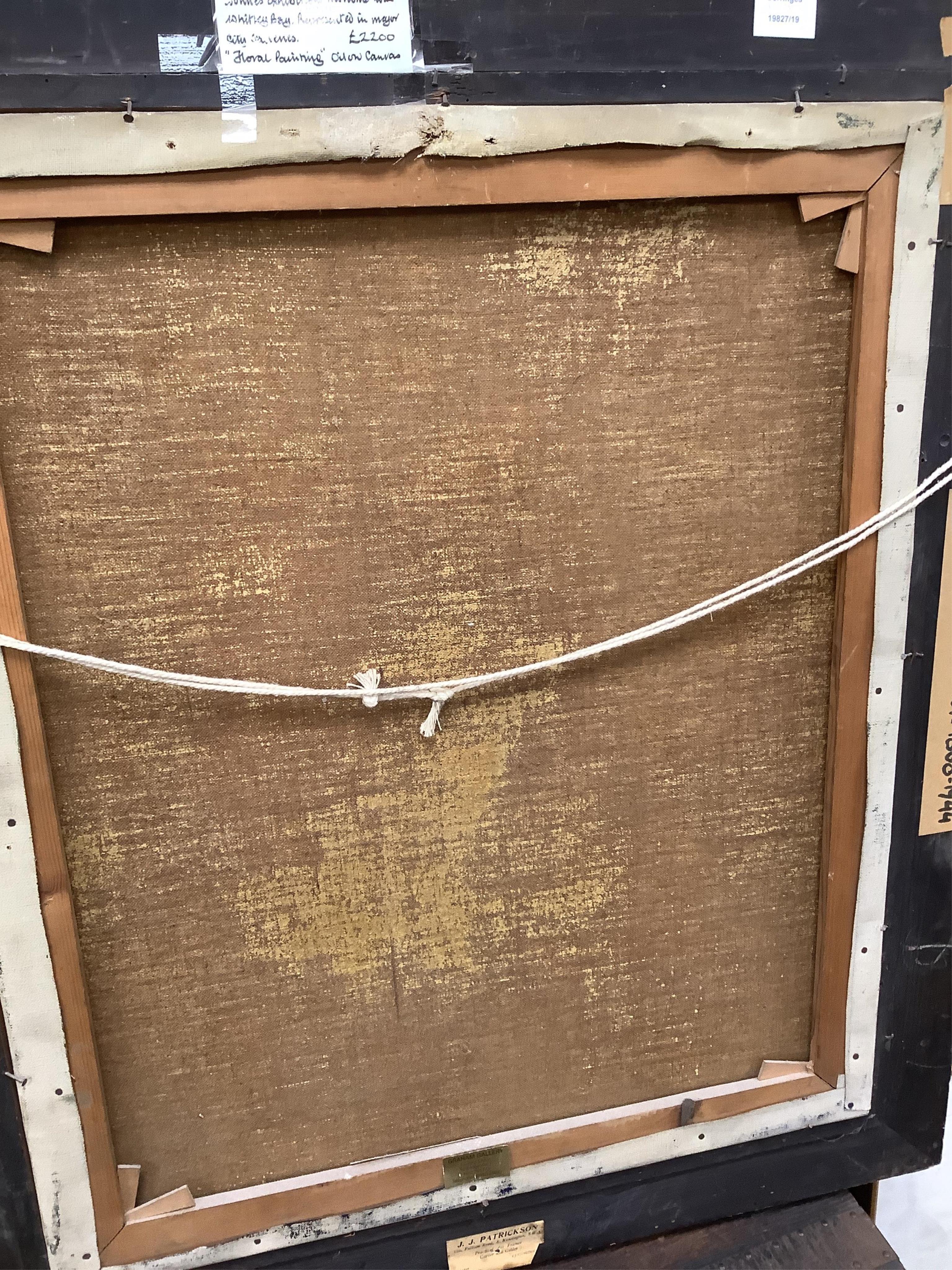 John Thomas Young Gilroy (1898-1985), Still life of flowers in a vase, signed, details verso, oil on canvas, 75 x 62cm